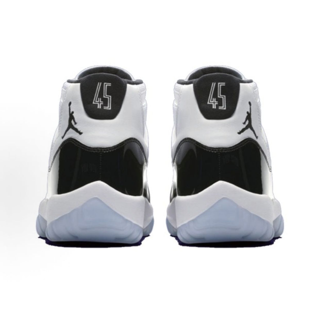 Jordan 11 concord Comfortable High-Top Retro Basketball Shoes (Unisex) – Black & White