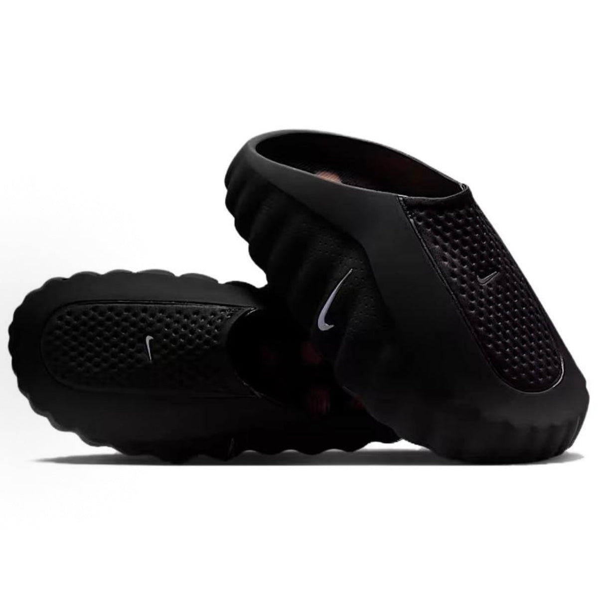 Nike Mind 001 Tech-Style Closed-Toe Slides (Unisex) – Black